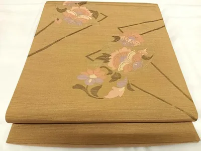平和屋着物◎西陣 六通柄袋帯 更芭梨 更紗花文 正絹 逸品 AABI5631yx