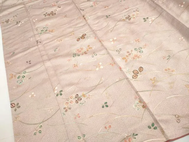 平和屋着物■上質な小紋 枝葉文 金彩 正絹 逸品 DABH1346qa