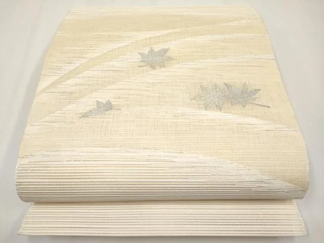 平和屋着物*夏物 八寸名古屋帯 絽綴れ 楓 金銀糸 鈴乃屋扱い 正絹 逸品 CABJ5874tx