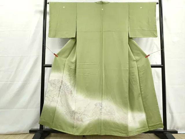 平和屋着物■豪華色留袖 寿光織 扇面御所車枝花文 暈し染め 金彩 正絹 逸品 DABH8863qa