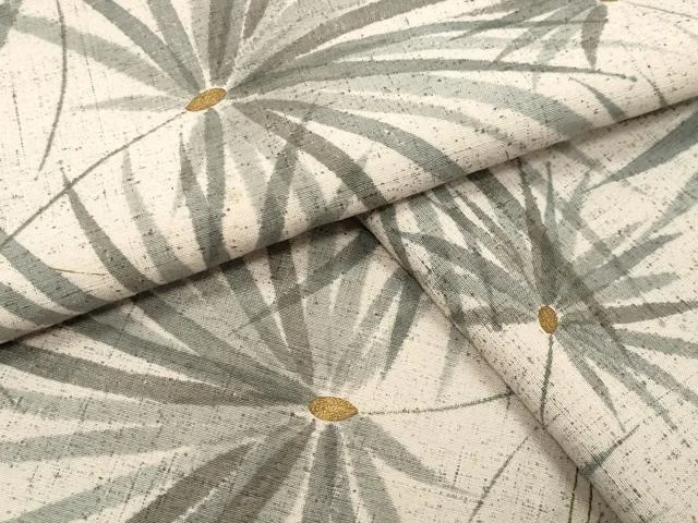 平和屋着物●上質な小紋 紬地 舞花文 金彩 正絹 逸品 CABI1048gh