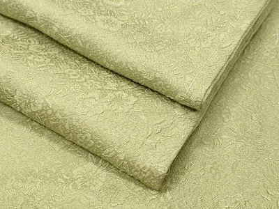 平和屋着物●上質な色無地 辻が花地紋 抹茶色 正絹 逸品 未使用 CABK2373gh