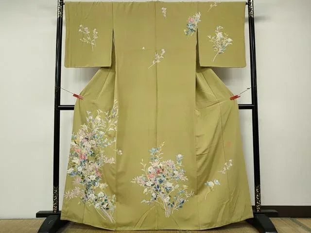 平和屋着物●本加賀友禅作家 宮野勇造 訪問着 枝花文 正絹 逸品 CABM9388ut