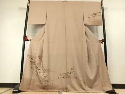 平和屋着物●訪問着 花鳥文 暈し染め 正絹 逸品 AABL8144fy