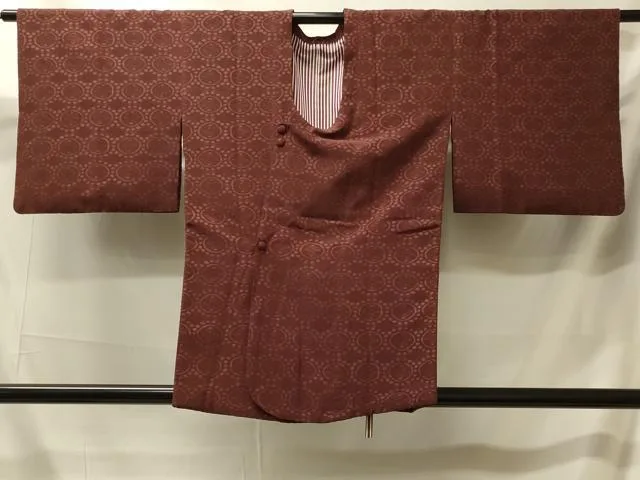 平和屋着物#道行コート 輪奈織 幾何学丸文 正絹 逸品 CABM0045in