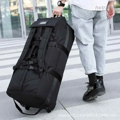登山バッグ メンズ 大容量 80L キャスター付き 防水 オックスフォード生地 バックパック リュックサック 旅行 トラベル キャリーバッグ キャンプ ボストンバッグ 合宿 遠征 アウトドア