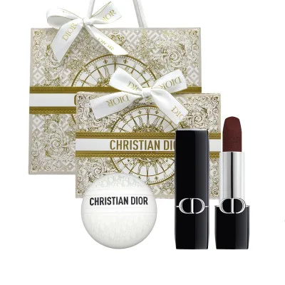 ラッピング済み DIOR ミス ディオール ル ボーム(50ml) &ルージュ ディオール バーム#001 ディオールミッドナイト バーム ギフトセット プレゼント ギフトBOX ショッパー付き 母の日 ギフトセット ディオール クリスマス コレクション 2024