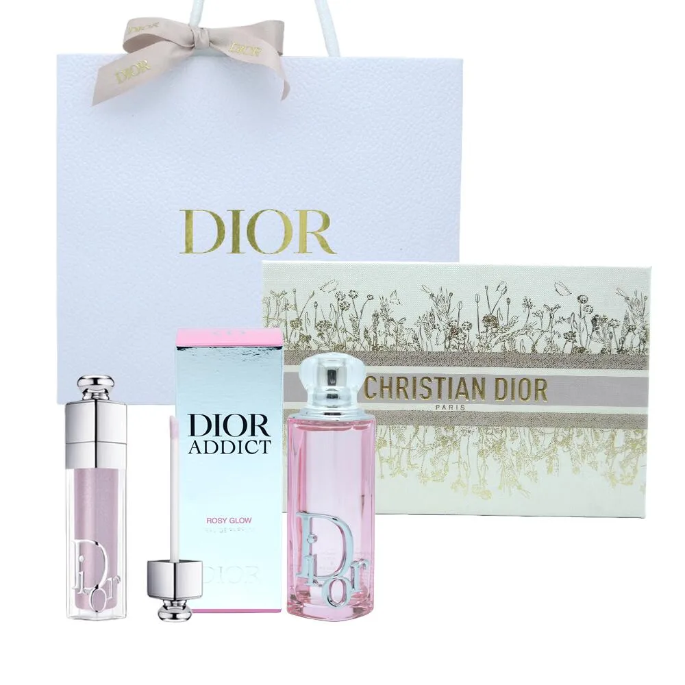 DIOR ディオール アディクト ロージー グロウ(オードゥ パルファン)& アディクト リップ マキシマイザー ギフトセット コフレ 誕生日 プレゼント ギフト ショッパー付き 贈り物 ラッピング済 ボックス 付き