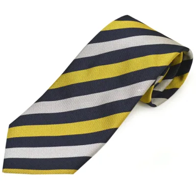 Ermenegildo Zegna エルメネジルド ゼニア ネクタイ メンズ ストライプ柄シルクネクタイ(サイズ剣幅8cm)eez20w030 Z8D08-F YELLOW イエロー