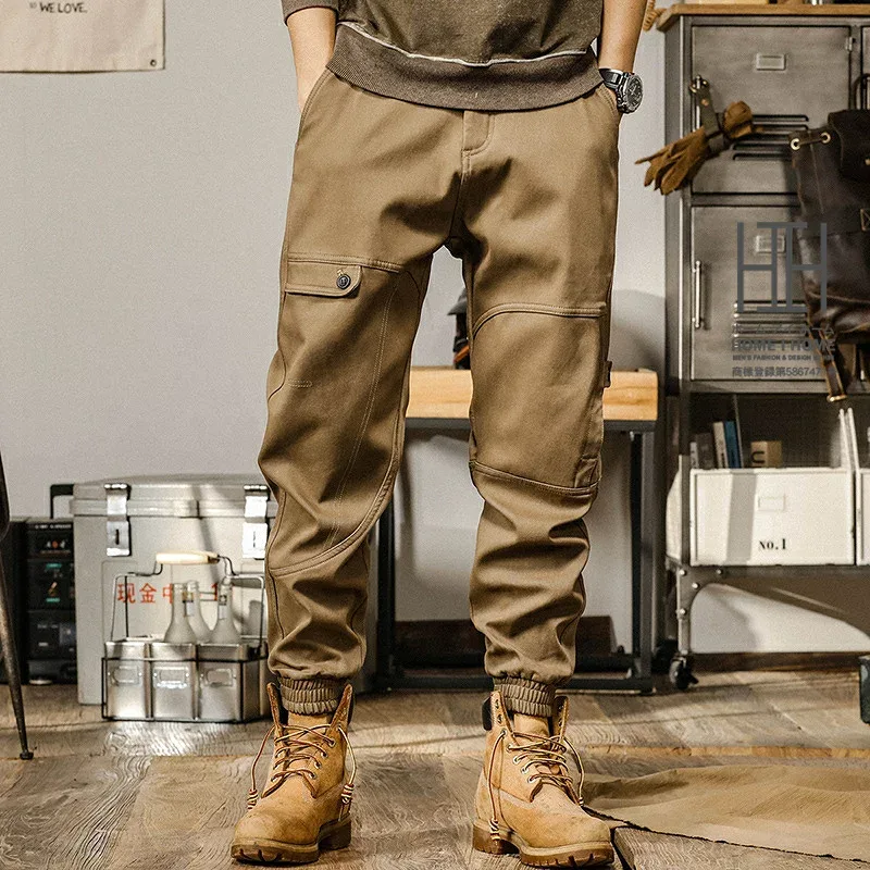 ジョガーパンツ カーゴパンツ メンズ チノパン アウトドア 美脚 スリム テーパードパンツ ゴムウェスト イージーパンツ 春秋冬 作業着 ミリタリー カジュアル ボトムス