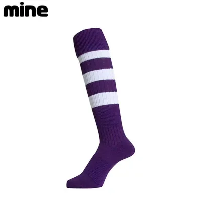 マイン mine メンズ ラグビー サッカー ソックス ストッキング RUGBY SOCKS パープルネイビー×ホワイト 25-27cm 806 MNE806