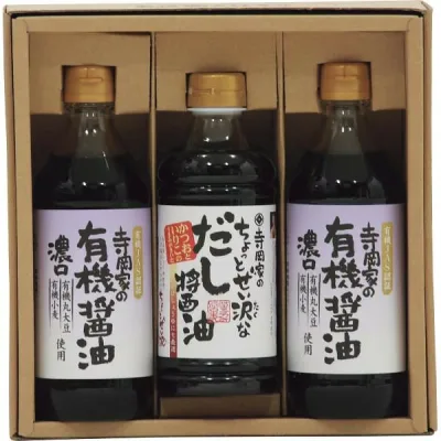 寺岡家の有機醤油・調味料詰合せ ギフト 贈り物 お祝い お歳暮 お中元 プレゼント 御礼 お礼 御歳暮 御中元 贈答品 粗品 熨斗 のし お返し 内祝い 快気