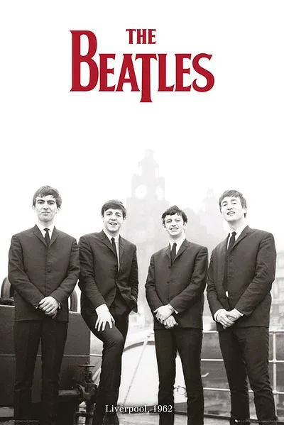 ビートルズ ポスター 91.5×61cm 木製アートフレーム付 Liverpool 1962