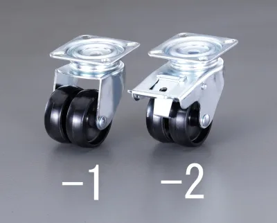 【メーカー在庫あり】 エスコ ESCO 50mm キャスター 自在金具ツインホイル・ブレーキ付 000012250873 JP店
