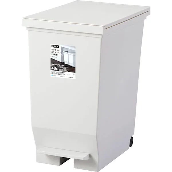 【メーカー在庫あり】 アスベル(株) アスベル エバン 両開きペダルペール40L ホワイト 630491 JP店