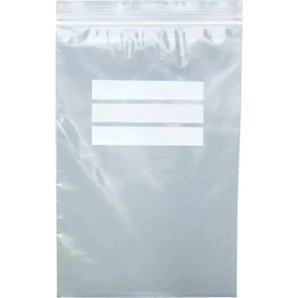 【メーカー在庫あり】 TCBWI8ATM チャック付ポリ袋(白枠付) 0.08mm厚 280x200mm 100枚入 TCBW-I-8A-TM HD店