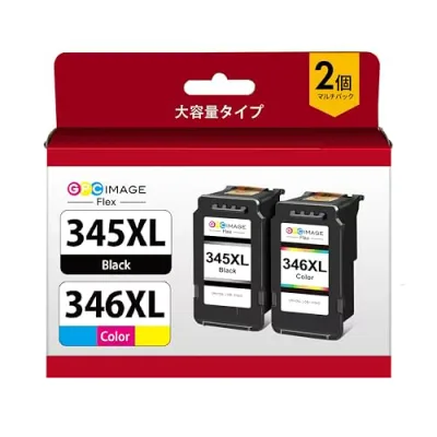 GPC Image Flex キャノン 用 BC-345XL BC-346XL 大容量リサイクルインク Canon 対応 345 346 TS3330 TS3130S TS203 TS3130 TR4530 インク 新・旧パッケージ任意発送