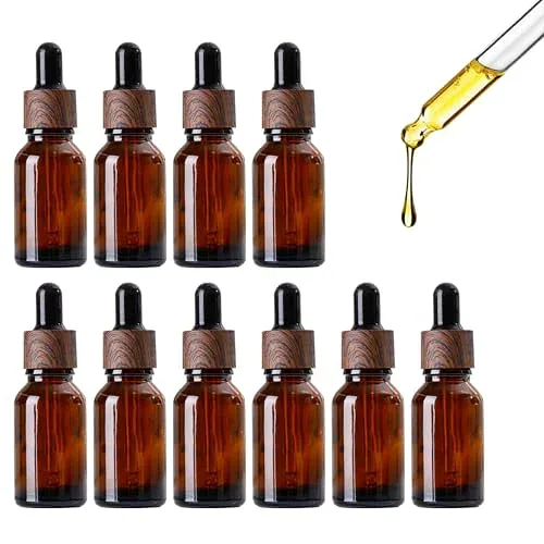 koundeneko スポイト瓶 15ml 10本セット 茶色 スポイト付き 精油瓶 ガラス製 アロマ保存容器 スポイトボトル 精油 マッサージ フレグランス アロマテラピー 香水 アロマ 保存 小分け 詰替えボトル