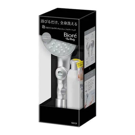 ビオレ ザボディ 泡で出てくるボディウォッシュ シャワーヘッド 本体 + 洗浄液 300ml 浴びるだけ 全身洗える まさつゼロ