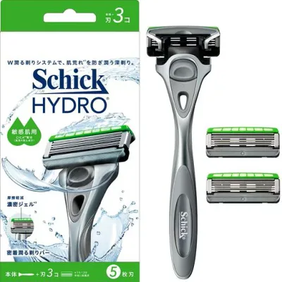 Schick(シック) ハイドロ 敏感肌 ホルダー(本体+刃3コ)男性用 髭剃り カミソリ
