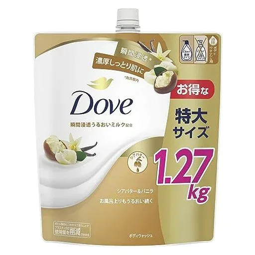 Dove 【大容量】(ダヴ)ボディソープ シアバター&バニラ (ボディウォッシュ) 詰替え用 大容量 1270g