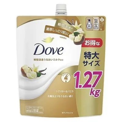 Dove 【大容量】(ダヴ)ボディソープ シアバター&バニラ (ボディウォッシュ) 詰替え用 大容量 1270g