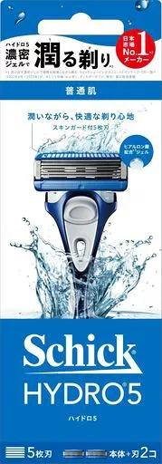 ハイドロ Schick(シック) ハイドロ5 ベーシック ホルダー(刃付き+替刃1コ) スキンガード付 5枚刃 ブルー