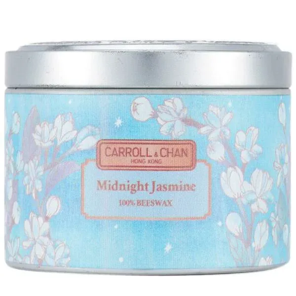 【3,981円以上ご購入で送料無料】 キャンドル・キャロル&チャン 100% beeswax tin candle - midnight jasmine (8x6) cm 【楽天海外直送】