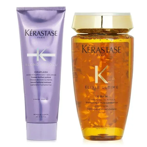 【送料無料】ケラスターゼ blond absolu set 3: shampoo & (lightened or highlighted hair) 2pcs【楽天海外直送】