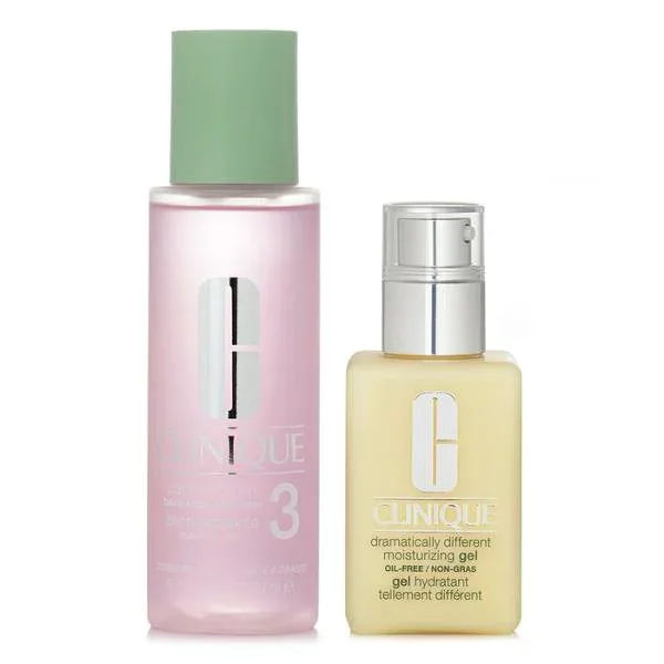 【送料無料】クリニーク dramatically different set 3: moisturising gel & clarifying lotion 3-combination oily to oily 2pcs【楽天海外直送】