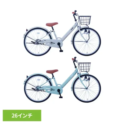 【完成車】アンジー・ジュニア 26インチ ジュニアサイクル ANG26自転車 ジュニアサイクル 子供用 26インチ グレー ミント シンプル トレンド リーズナブル グレー グレイッシュミント【TD】 【代引不可】