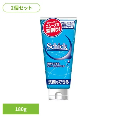 【2個セット】シック 洗顔もできる シェービングジェル 180g シック カミソリ ケア シェービング ジェル シック