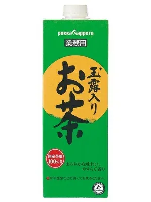 ポッカサッポロ 業務用 玉露入りお茶 1L 12本(2ケース) 宅配120サイズ ポッカ サッポロ 玉露 緑茶 お茶割り 濃いめ 国産茶葉 割り材 【W】