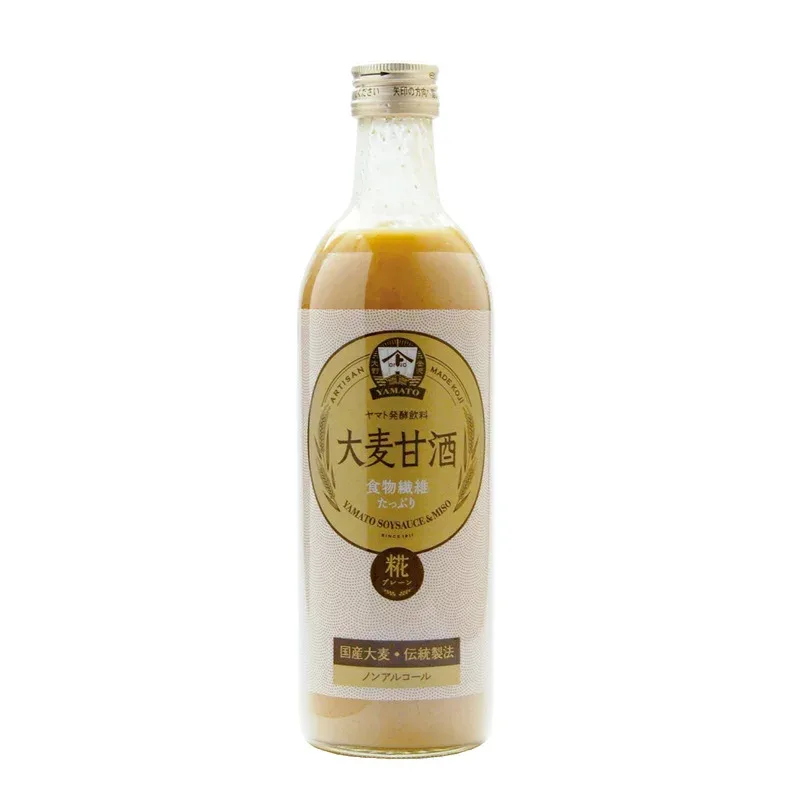 ヤマト醤油 大麦甘酒 490ml 12本(1ケース)【健康応援】 宅配120サイズ 甘酒 大麦 グルテンフリー 米糀 無添加 醗酵食品 熱中症対策 国産原料 飲む点滴 金沢