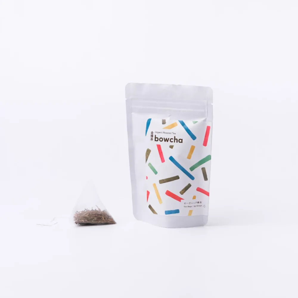 金棒茶『bowcha』スタンダード (8TB入り) 10個(1ケース) 宅配60サイズ 加賀棒茶 オーガニック ティーバッグ 日本茶 低カフェイン 焙煎 金沢 石川 北陸 リラックス お手軽 【M】