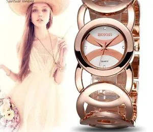 【送料無料】woman watches rose gold full stainless steel fashion commercial relogio feminino