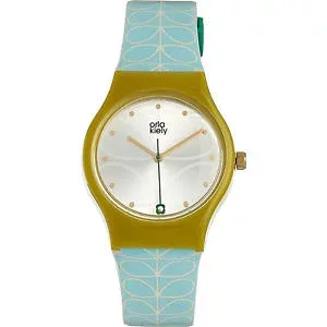 【送料無料】orla kiely light blue amp; green bobby watch rrp 40