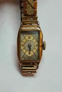 【送料無料】montre femme 1936 or 9k art deco