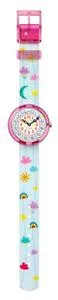 【送料無料】 腕時計 アナログflik flak hanging clouds fbnp120 analogue textile white