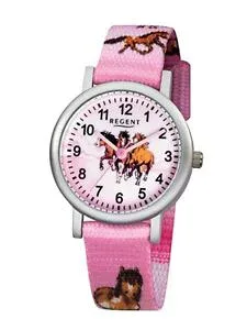 【送料無料】腕時計 リージェントキディアナログピンクピンクregent kinderuhr f729 analog textil pink,rosa