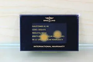 【送料無料】腕時計 クロノメーターデジタルワイドカードbreitling cosc digital activated warranty until 2020 card navitimer 01 46