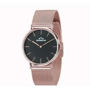 【送料無料】腕時計 クロノスタープレッピーメッシュorologio uomo chronostar preppy r3753252508 bracciale acciaio nero mesh ros