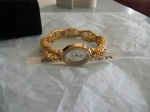 【送料無料】腕時計 プレミアデザインゴールドクリスタルブレスレットドルpremier designs celebration gold crystal bracelet watch rv 79 free ship nib