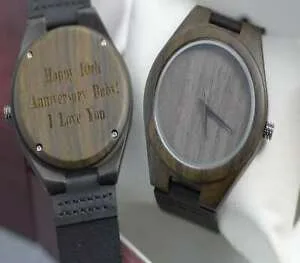 【送料無料】腕時計 ダークナイトパーソナライズウッドボックスレザーdark knight watch mens women engraved wooden personalized wood box leather gift