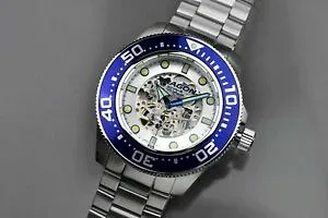 【送料無料】腕時計 アラゴンダイブマスタースケルトンaragon a062blu divemaster skeleton 45mm
