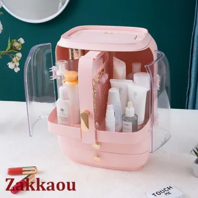 メイクボックス コスメボックス 化粧品収納 可愛い おしゃれ 多機能 持ち運び 小物入れ 防塵 防水 美容 大容量 プレゼント アクセサリー 卓上収納