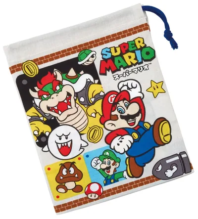 スケーター(Skater) 子供用 コップ袋 21×15cm 日本製 スーパーマリオ 23 男の子 KB62