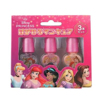 ディズニープリンセス はがせるマニキュア 3本セット キッズコスメ