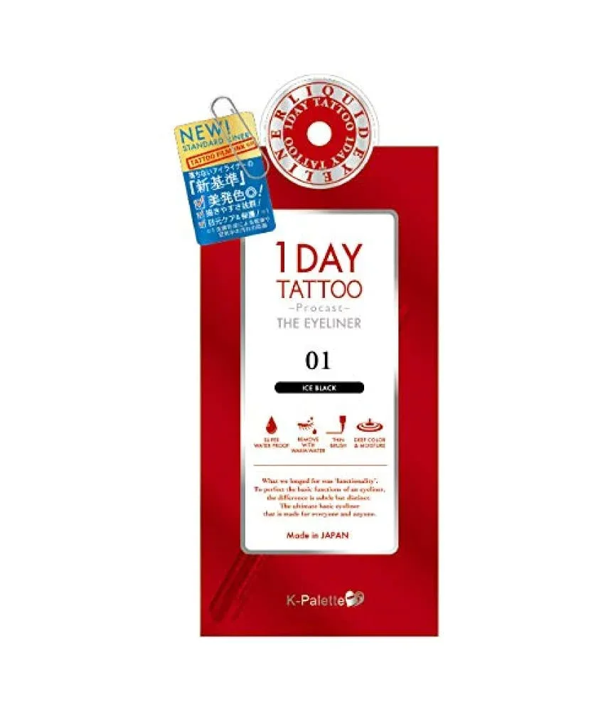 K-パレット(K-Palette) 1DAY TATTOO プロキャスト ザ・アイライナー 01 アイスブラック 0.5ミリリットル (x 1)