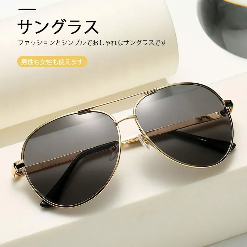 お買い物マラソン【P5倍】サングラス サングラス 眩しさ対策のクリアレンズ 偏光 ユニセックス ファッション 装飾 バックライト除去 眩しさを解消 男性も女性も使えます レディース UVカット ケース付き 紫外線カット 小顔効果 ドライブ